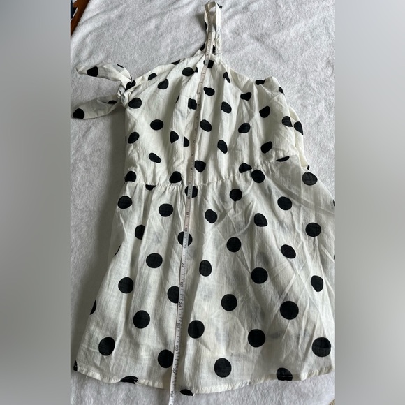 NWT Torrid size 4 white & black polka dot Peplum Cotton Tie-Front Midi Cami - Picture 2 of 9